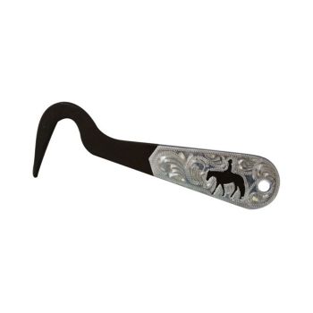 Showman Western Pleasure Brown Steel Silver Engraved Hoof Pick