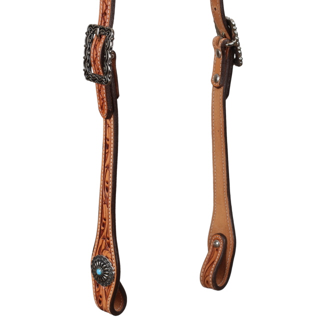 Showman Western Pearl Argentina Cow Leather One Ear Headstall #3