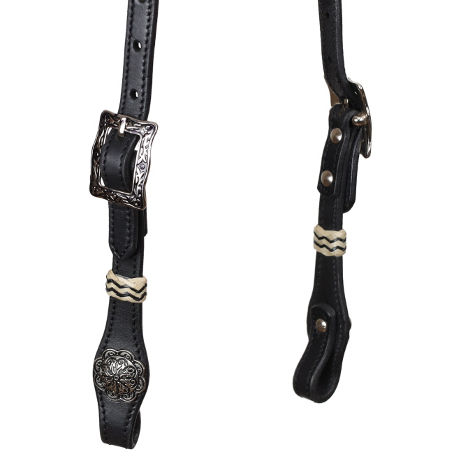 Showman Pink Pearl Argentina Cow Leather One Ear Headstall #3