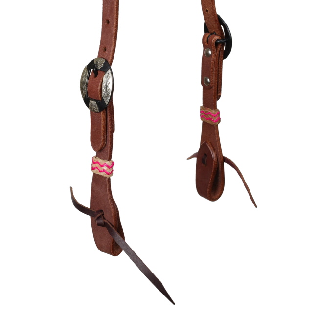Showman Seaside Pearl Argentina Cow Leather One Ear Headstall #3