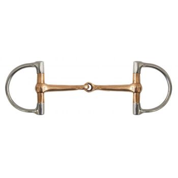 Showman 5" Copper Snaffle D-Ring Bit
