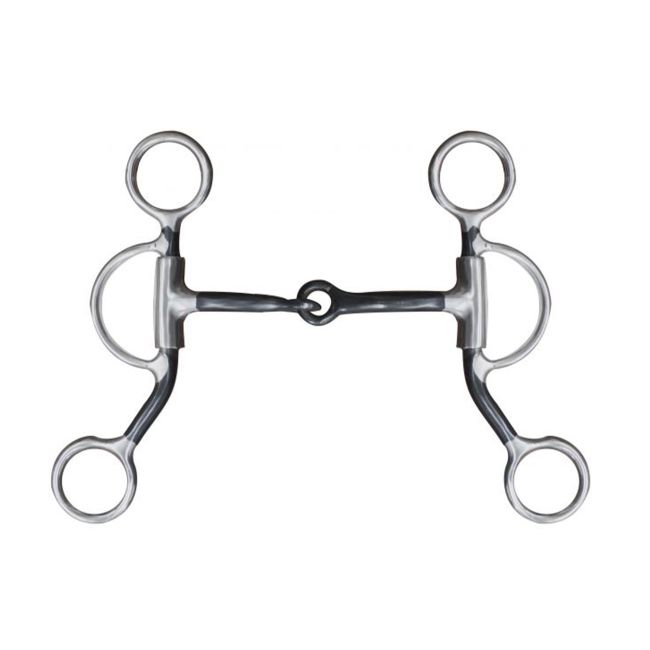 Showman stainless steel swivel snaffle bit with 5" sweet iron mouth