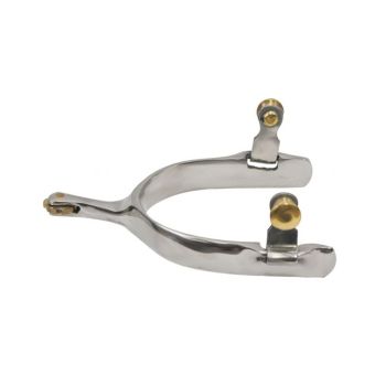 Showman Stainless Steel Horizontal Rowel Spurs