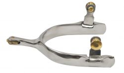 Showman stainless steel horizontal rowel spurs