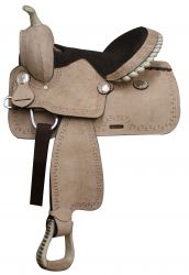 13" Pony / Youth Rough Out Leather Saddle