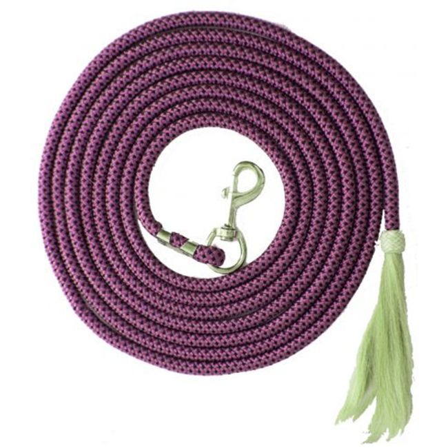 25' Nylon Pro Braid Lunge Line with Horsehair Tassel #3