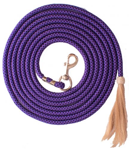 25' nylon pro braid lunge line with horse hair tassel #4