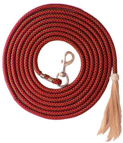 25' nylon pro braid lunge line with horse hair tassel #5