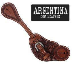 Showman Mens Size Argentina Cow Leather Spur Straps