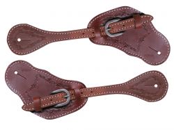 Showman  Men's leather spur straps