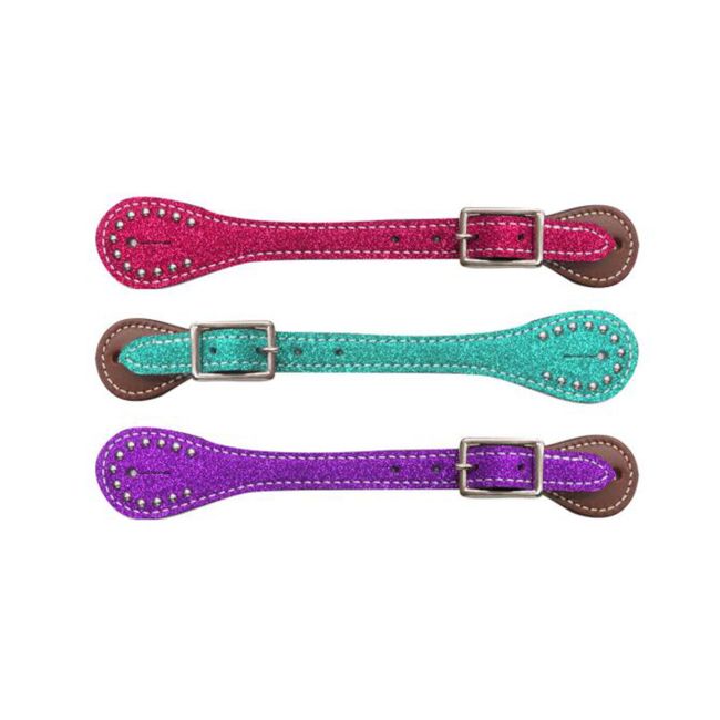 Showman Youth Glitter Spur Straps