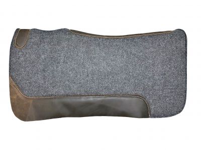 Showman 32" x 32 " 1" felt pad with waffle neoprene bottom that prevents galling,slipping and absorbs energy from shock, has oversized wear leathers Provides relief for sore back horses