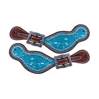 Showman Ladie's Turquoise Cowgirl Spur Straps