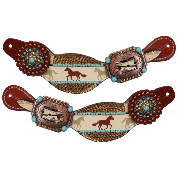 Showman Ladie's Wild Hoof Echoes Spur Strap