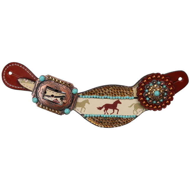 Showman Ladie's Wild Hoof Echoes Spur Strap #2
