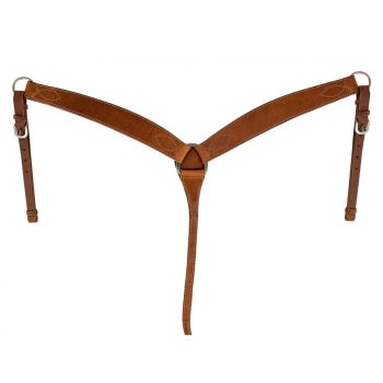 Showman Argentina Cow Leather Double Stitched Breastcollar
