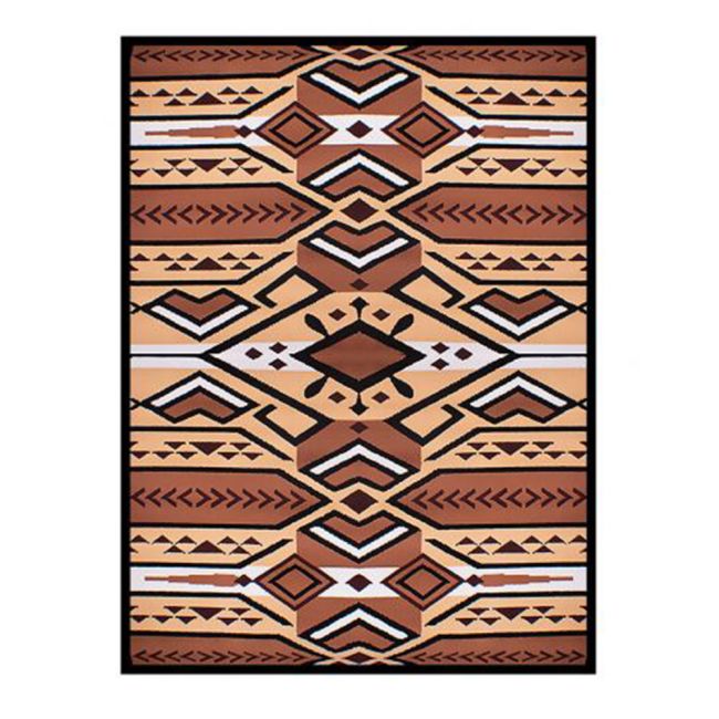 Large Southwest Design print area rug. Measures 5' x 6.5'