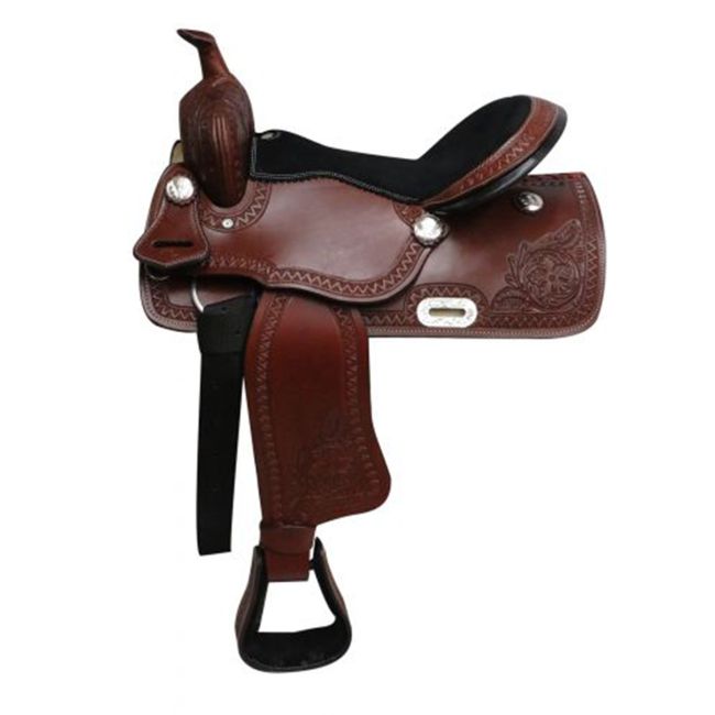 Floral Economy Style Western Saddle - 16 Inch