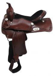 16" Economy style saddle with tooled accents