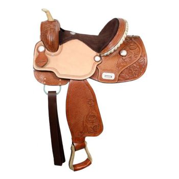 15", 16" Double T Barrel Saddle with Flex Tree