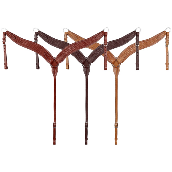 Showman Contoured Breastcollar with Basketweave Tooling