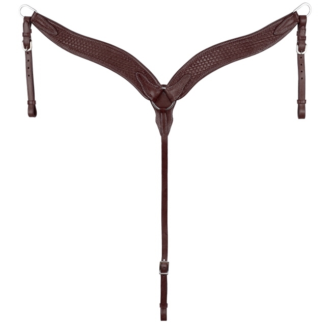 Showman Contoured Breastcollar with Basketweave Tooling #3