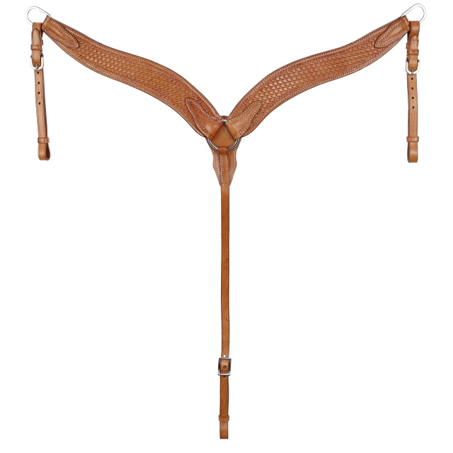 Showman Contoured Breastcollar with Basketweave Tooling #4