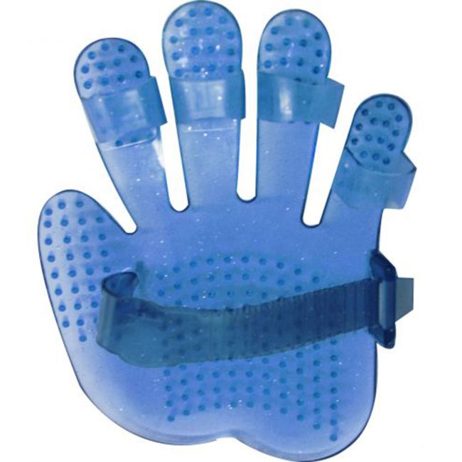 Showman Adjustable Glitter Rubber Curry Mitt #2