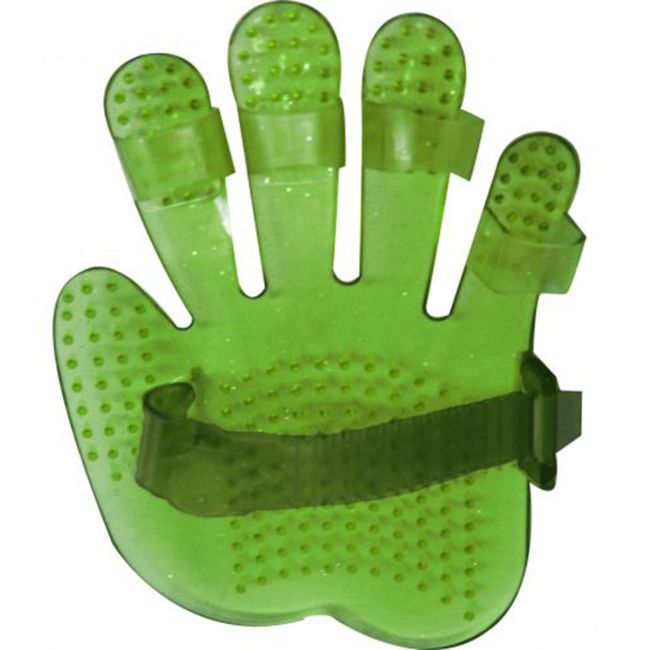 Showman Adjustable Glitter Rubber Curry Mitt #3