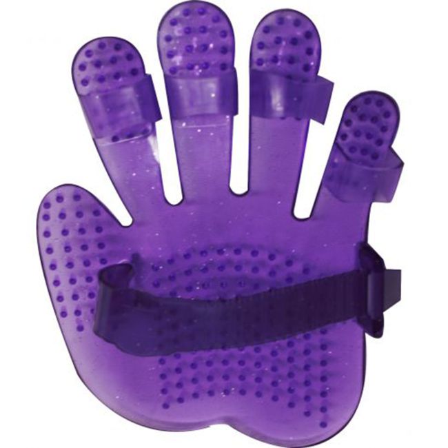 Showman Adjustable Glitter Rubber Curry Mitt #5