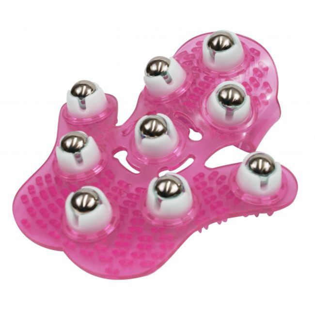 Showman Rubber Massage Hand Curry with Metallic Rollers #3