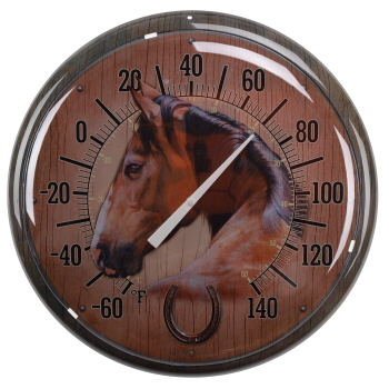Country Side Peaceful Gaze Metal Thermometer