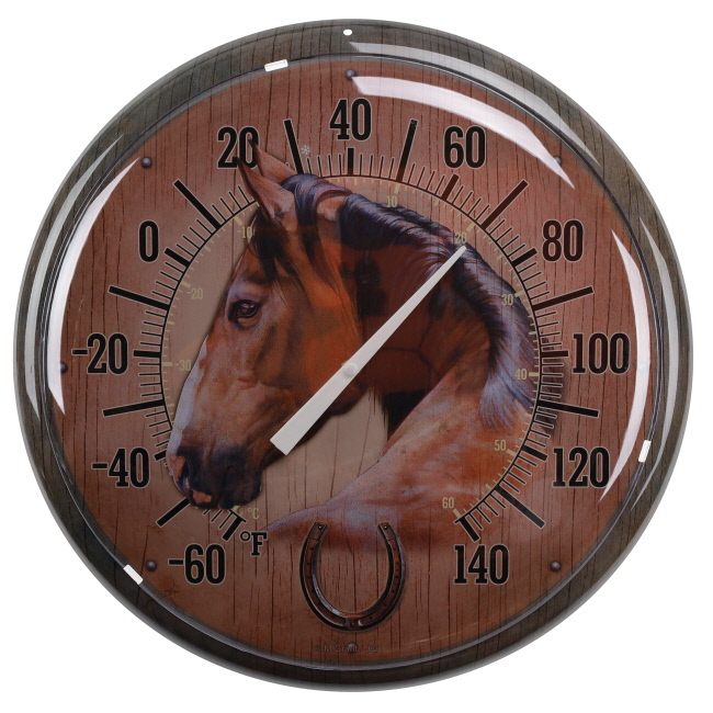 Country Side Peaceful Gaze Metal Thermometer