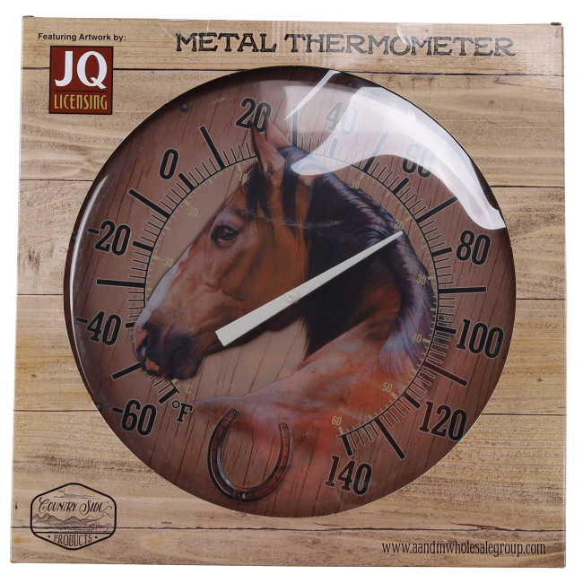Country Side Peaceful Gaze Metal Thermometer #2