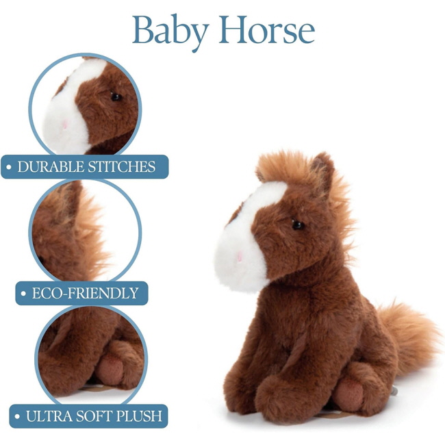 Wild Onez Babiez by Zoologee - 6" Sitting Sorrel Horse Plush #3