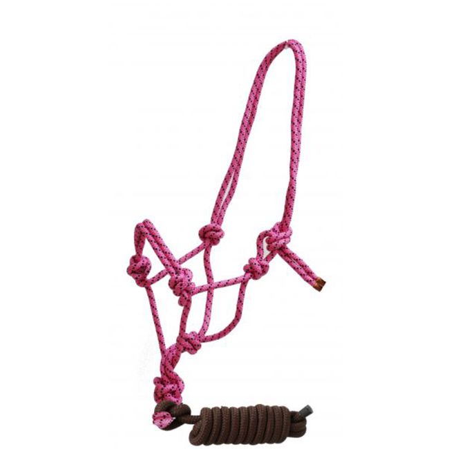 Braided Nylon Cowboy Knot Rope Halter with Removable 7.5' Lead #3