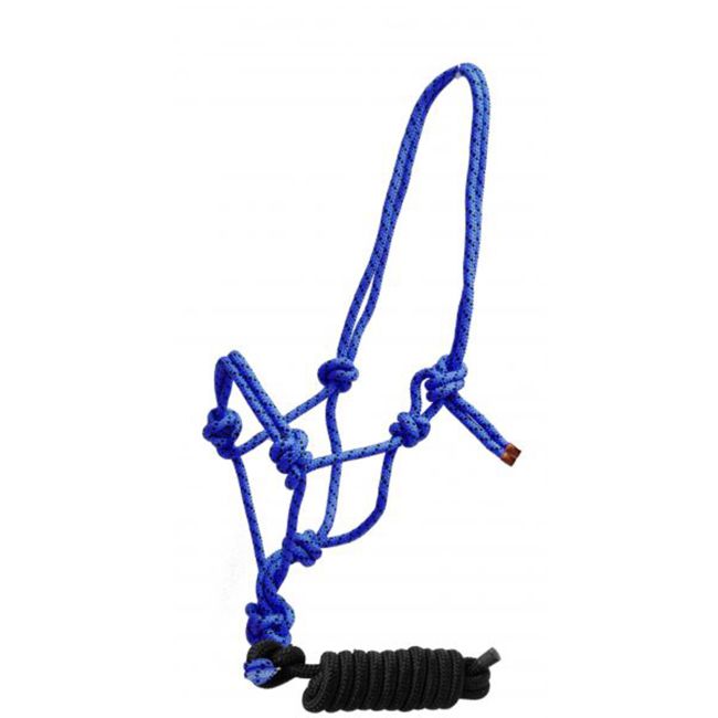 Braided Nylon Cowboy Knot Rope Halter with Removable 7.5' Lead #5