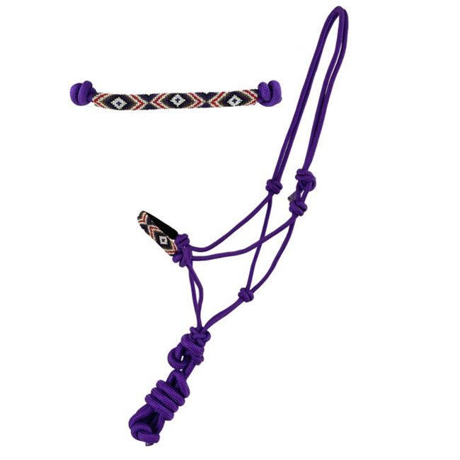Cowboy Knot Halter with Beaded Nose Band #7