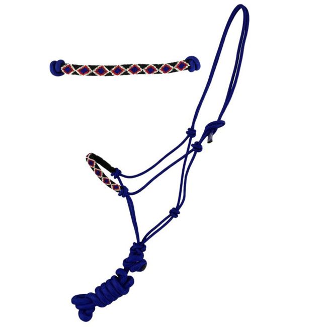 Cowboy Knot Halter with Beaded Nose Band #8