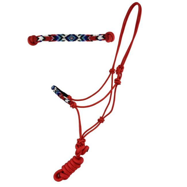Cowboy Knot Halter with Beaded Nose Band #9