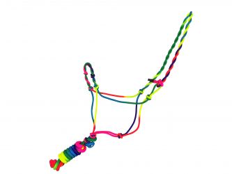 Horse size Bright Color cowboy knot halter with matching removeable lead