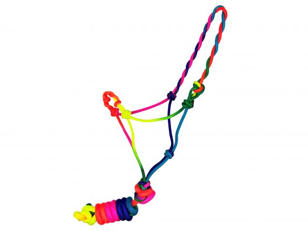 Mini&#47;Small Pony size Bright Color cowboy knot halter with matching removeable lead