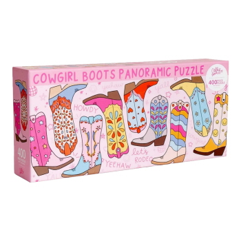 Cowgirl Boots 400pc Panoramic Puzzle
