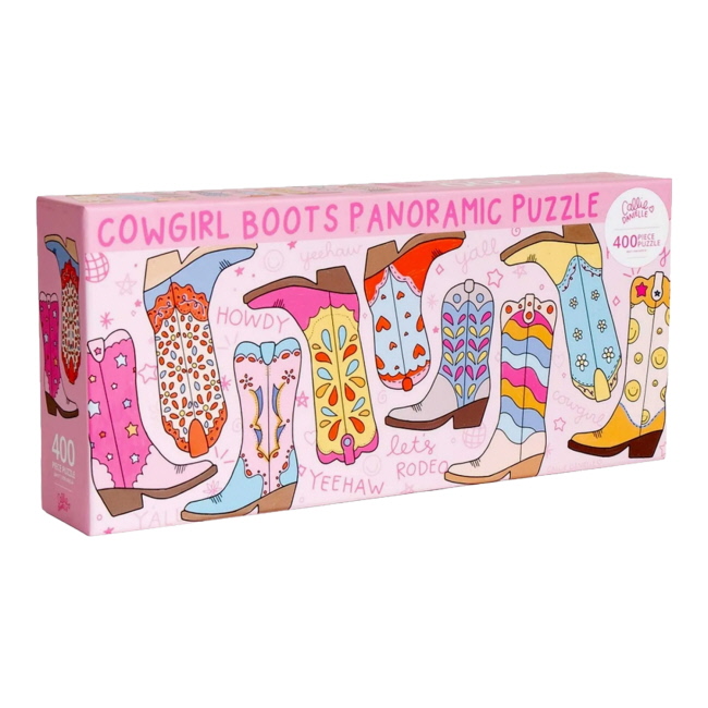 Cowgirl Boots 400pc Panoramic Puzzle