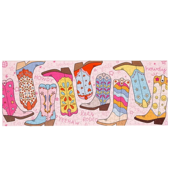 Cowgirl Boots 400pc Panoramic Puzzle #2