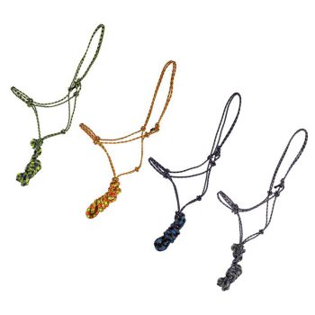 Horse size Stiff rope knot halter with matching removeable lead