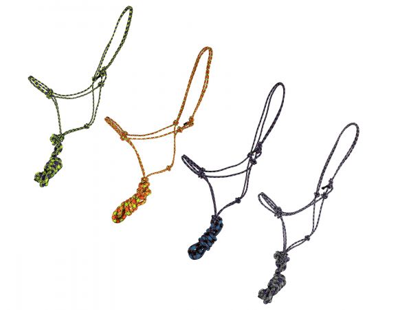 thumbnail image 2 of Showman Beaded Chevron Nose Cowboy Knot Rope Halter With 7' Lead – Nylon 2 of 6