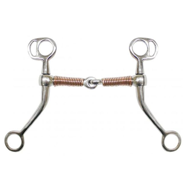 Showman Stainless Steel Tom Thumb Bit with 5" Copper Wrapped snaffle Mouth