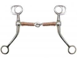 Showman Stainless Steel Tom Thumb Bit with 5" Copper Wrapped snaffle Mouth