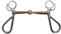 Showman Stainless Steel Snaffle Bit with 5" Copper Mouth